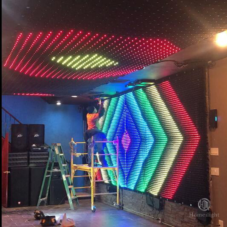 Event Party Dj - P10cm 4*6m LED 비디오 커튼 웨딩