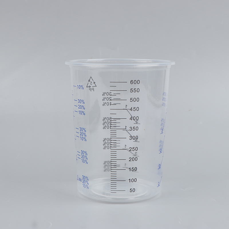 Plastic Cup 50Pcs - 50개 600ml 교정된 플라스틱 페인트 혼합