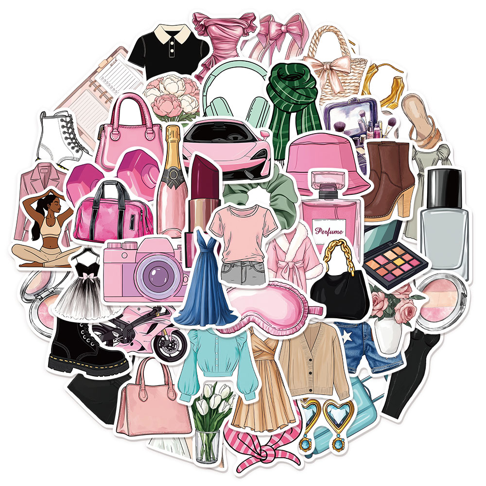 Plastic Cup 50Pcs - 50개 테마 시리즈 라이프 크리에이티브 스티커