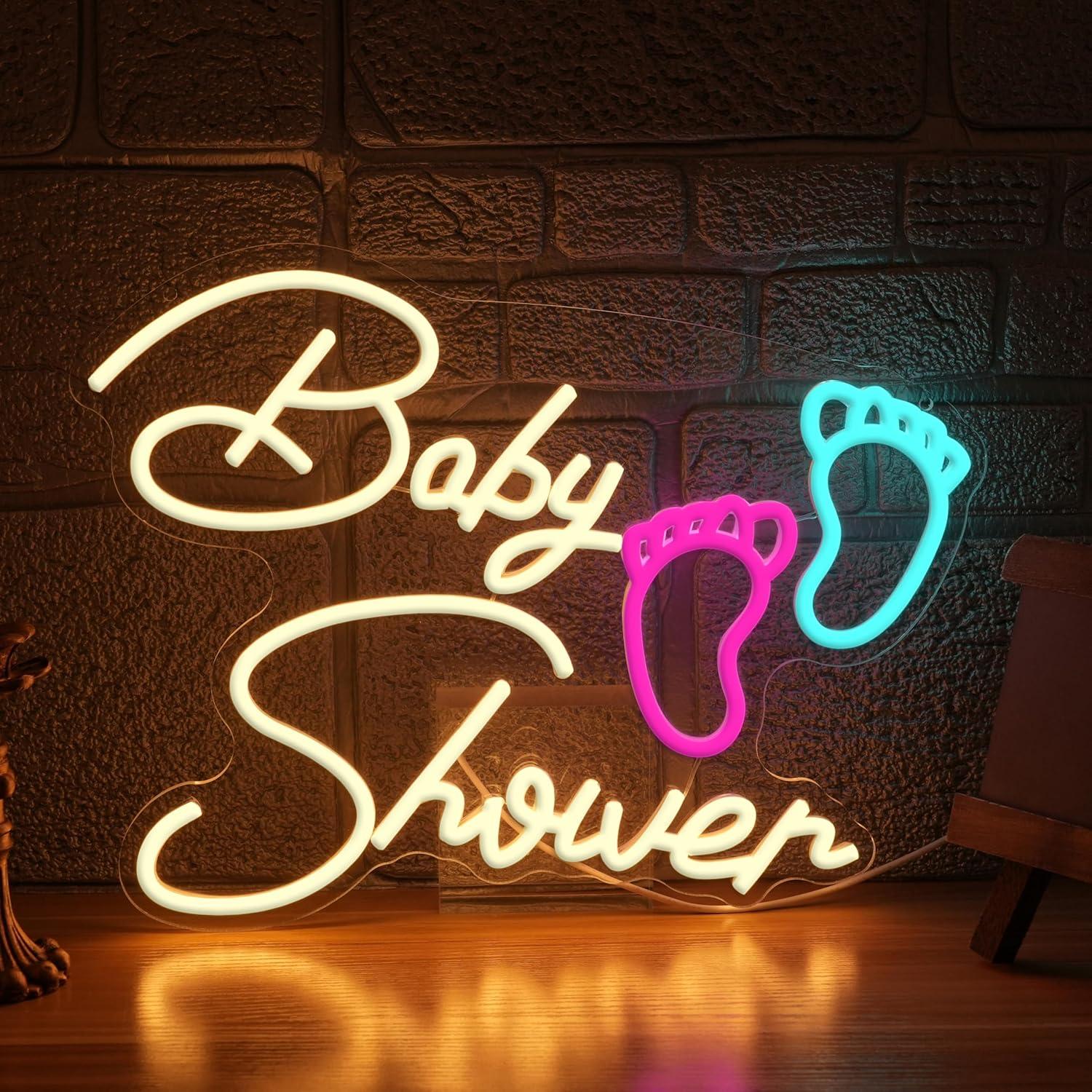 Neon Sign Party - 베이비 샤워 네온사인 오 베이비 USB