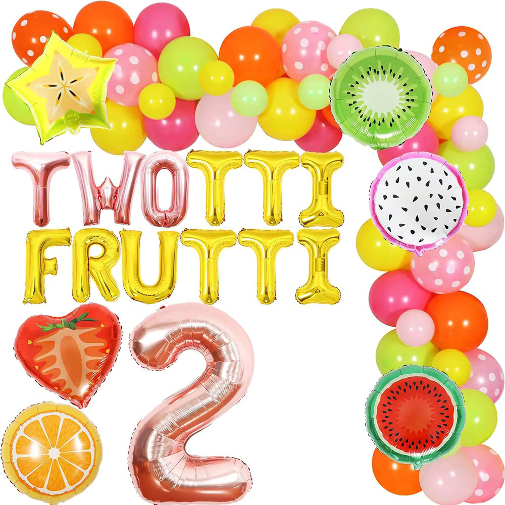 Balloon Arch Kit - Twotti Frutti 소녀 생일 파티 장식,