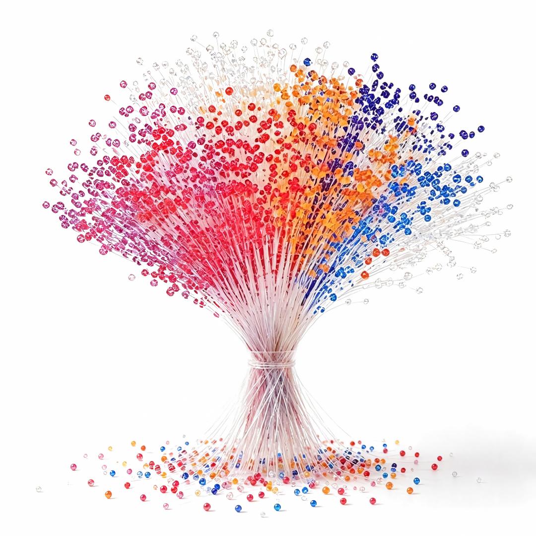 Centerpiece Stick - 100개 4mm x 24cm 흰색, 빨간색,