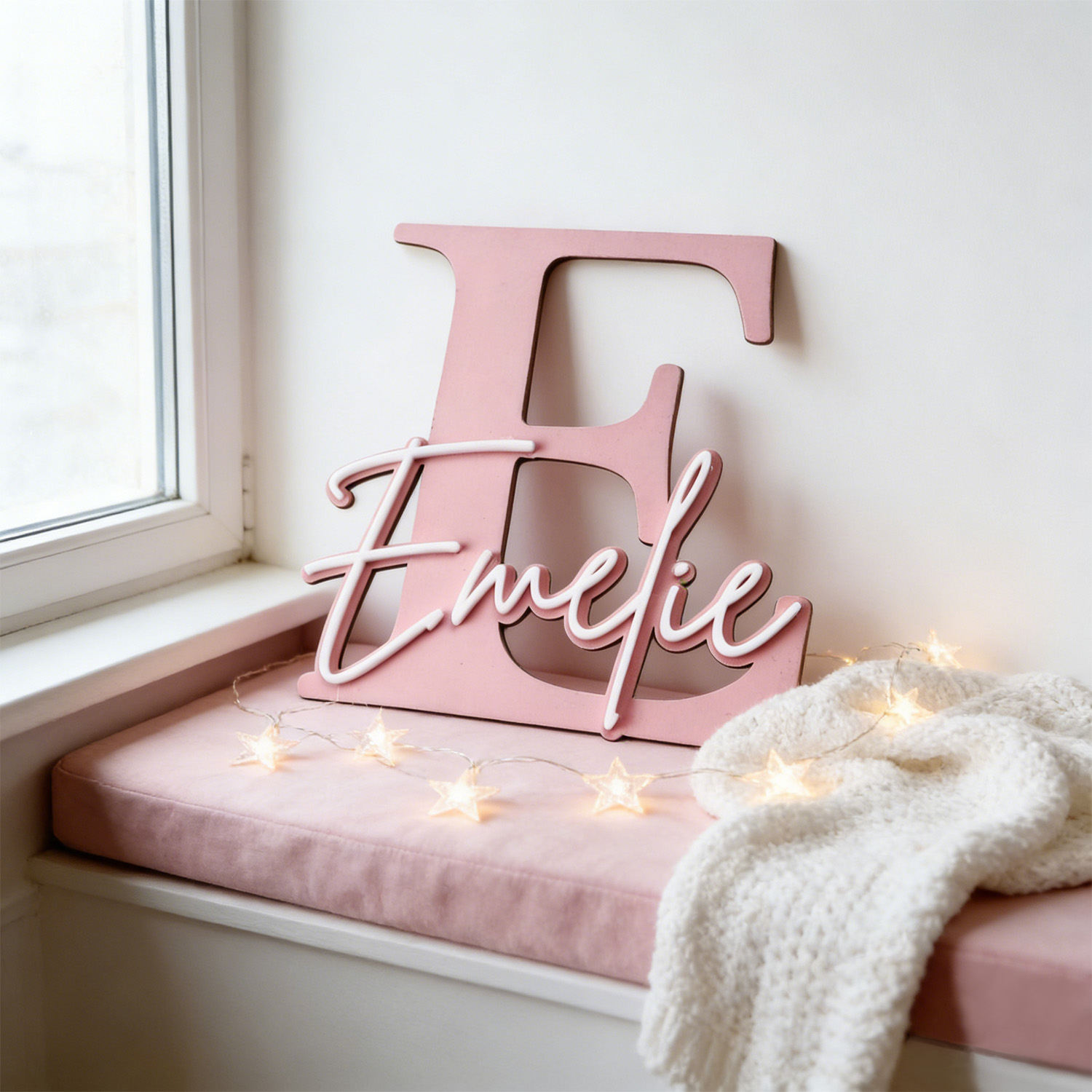 Eve Party - 1pc 더블 레이어 나무 이름 장식