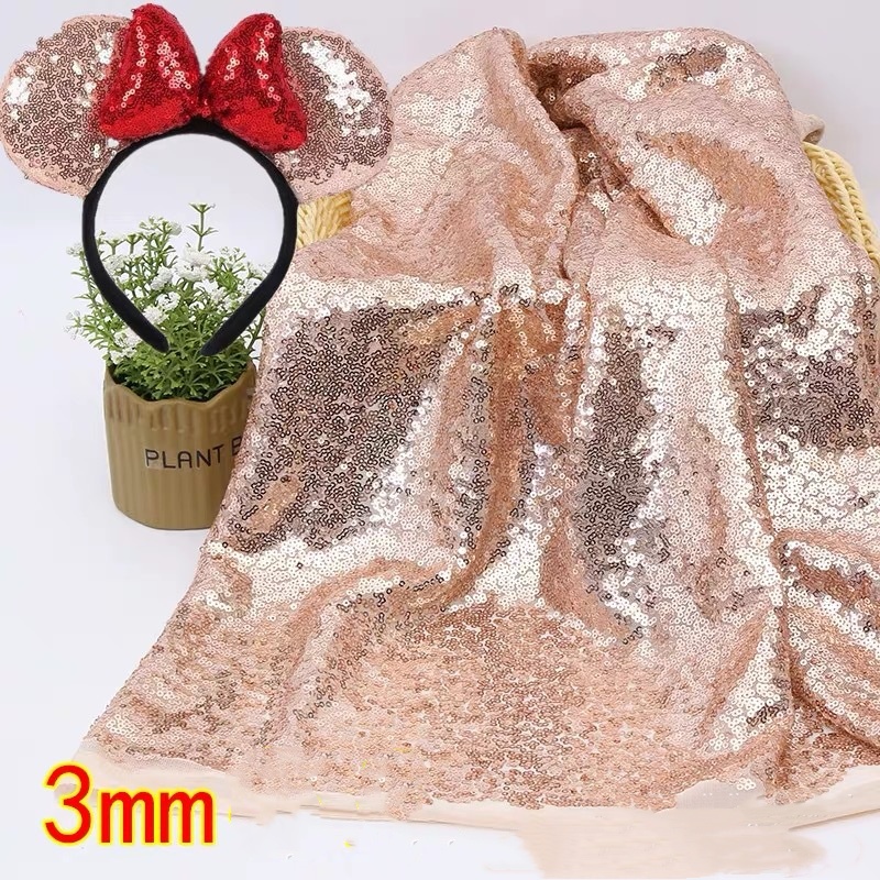 Glitter Tablecloth - 3mm 풀 스몰 스팽글 원단, 이브닝