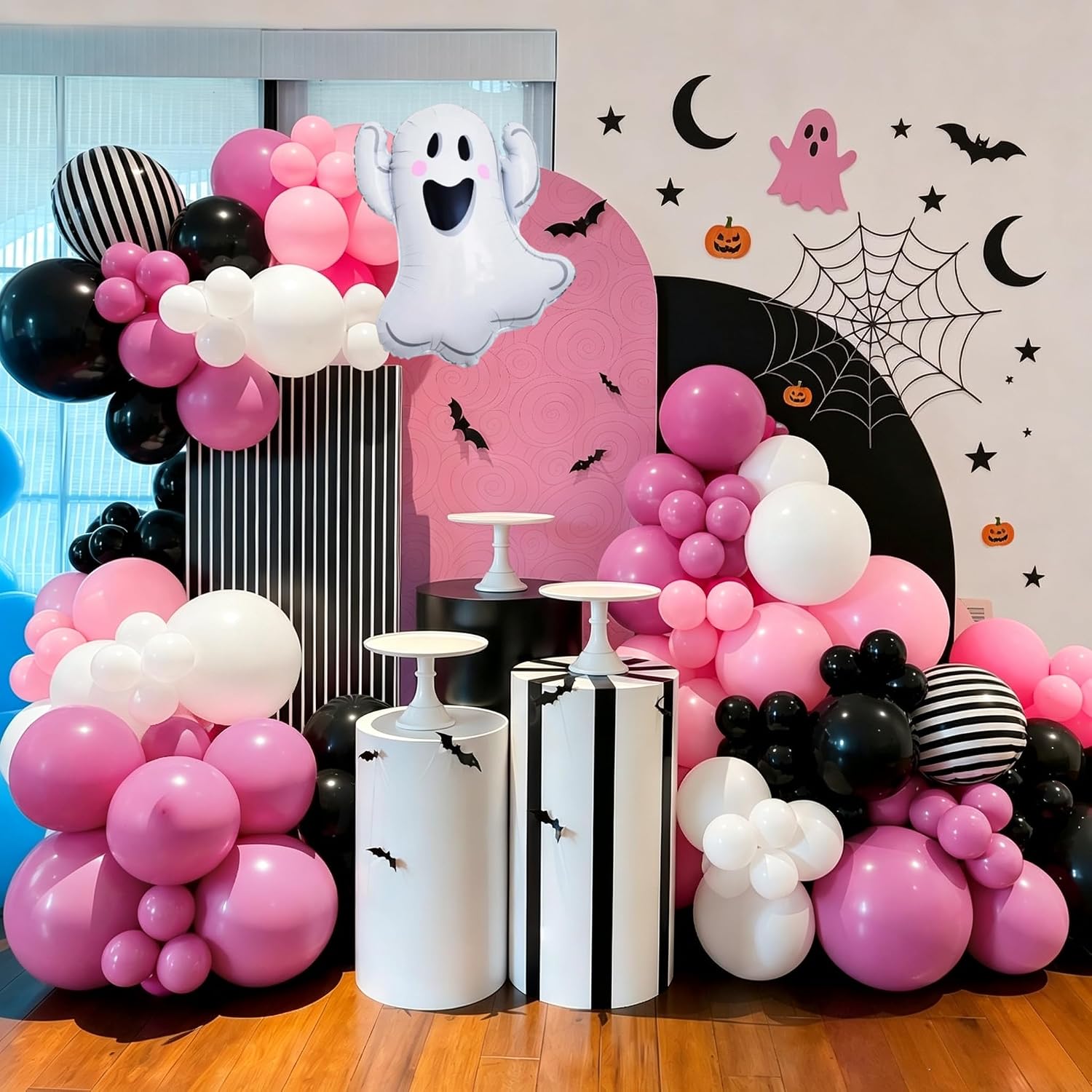 귀여운 유령 할로윈 풍선 가랜드 아치 키트, 핑크 블랙 - Balloon Arch Kit 리뷰 및 가격