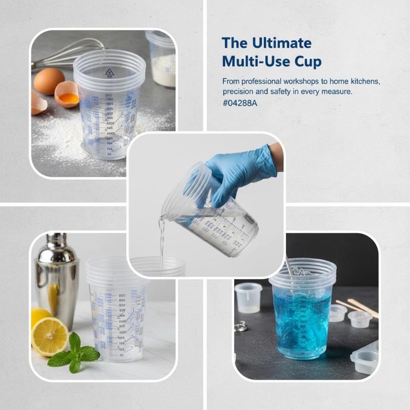 50개 600ml 교정된 플라스틱 페인트 혼합 컵, 가 - Plastic Cup 50Pcs 리뷰 및 가격