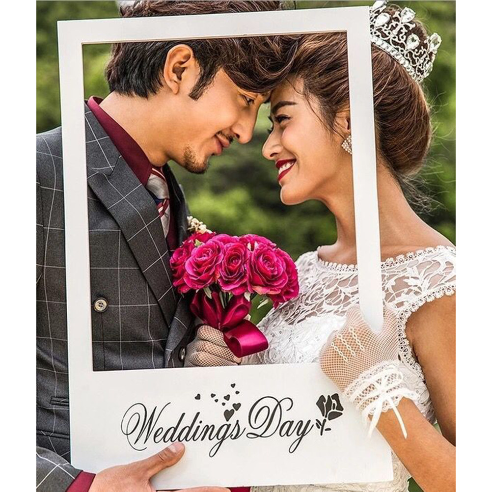 웨딩 데이 포토 프레임 DIY 포토 소품 창의적인 포토 - Photo Booth Frame 리뷰 및 가격