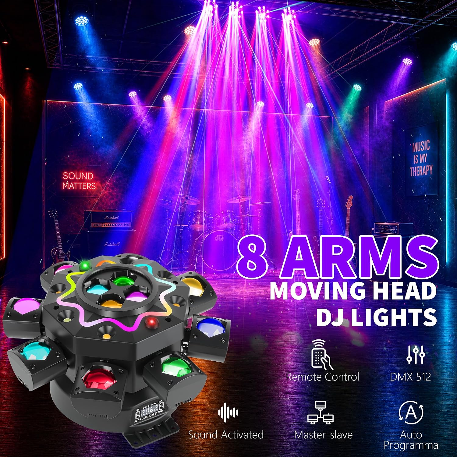 200W 디스코 파티 조명 8암 무빙 헤드 DJ 조명  - Event Party Dj 리뷰 및 가격