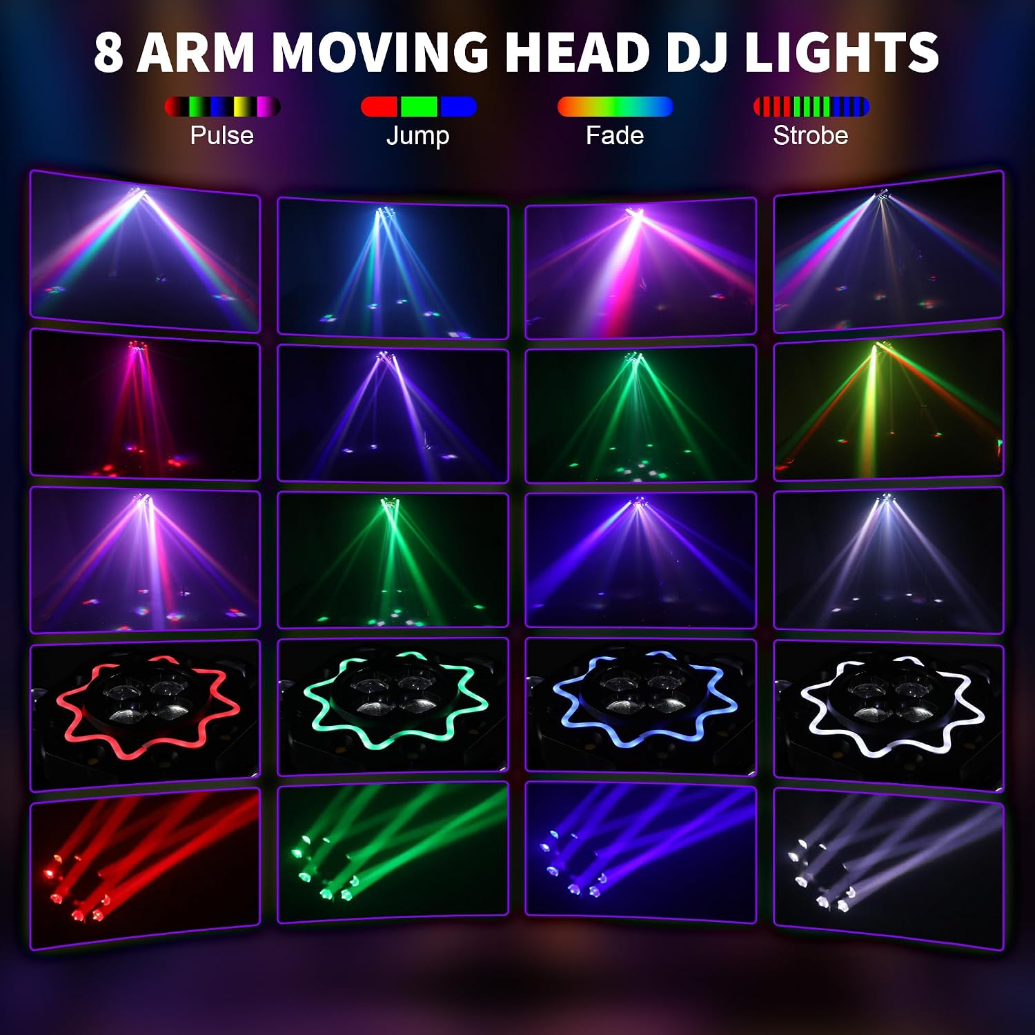 200W 디스코 파티 조명 8암 무빙 헤드 DJ 조명  - Event Party Dj 리뷰 및 가격