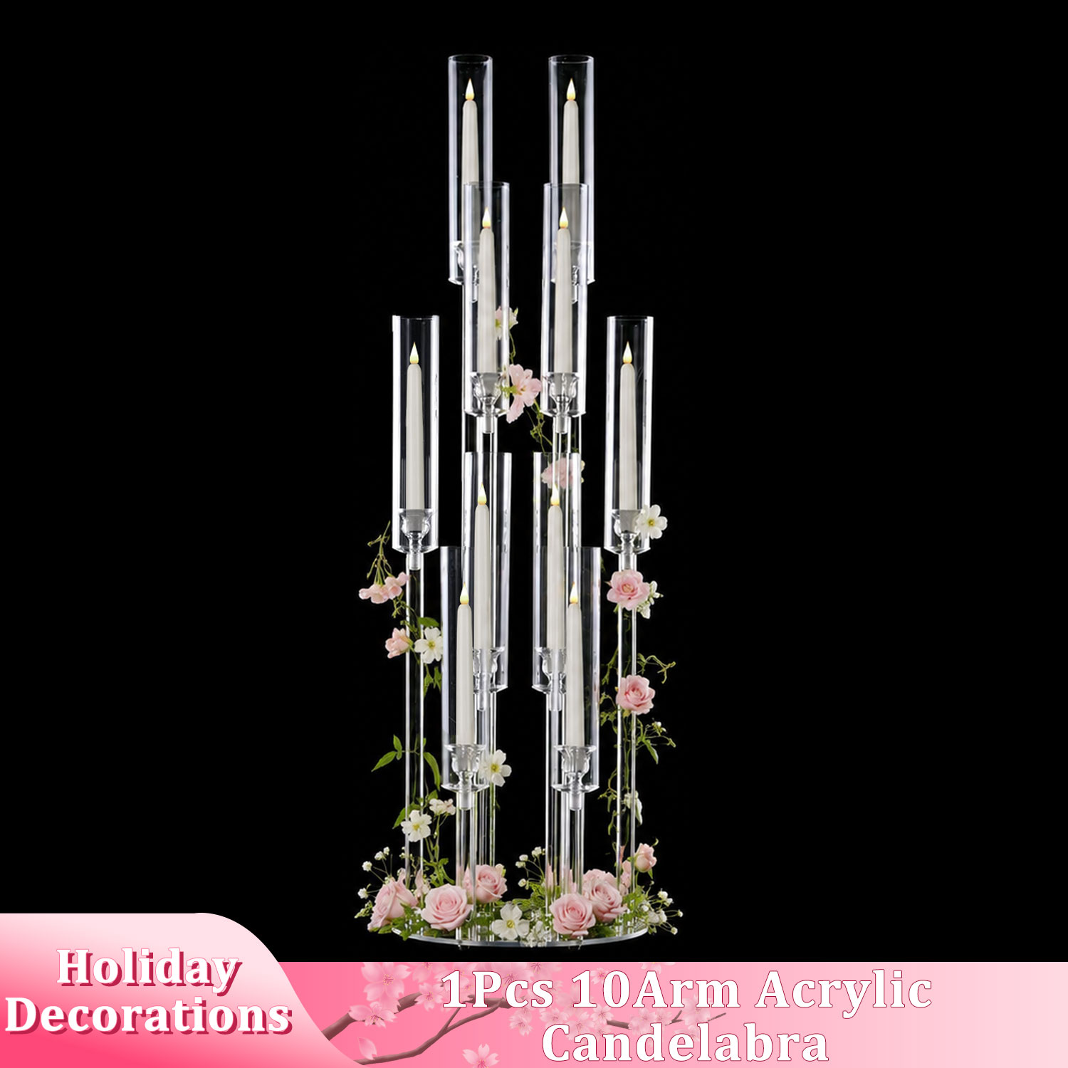 10암 아크릴 캔들라브라 센터피스 37.7인치 높이 플 - Centerpiece Stick 리뷰 및 가격