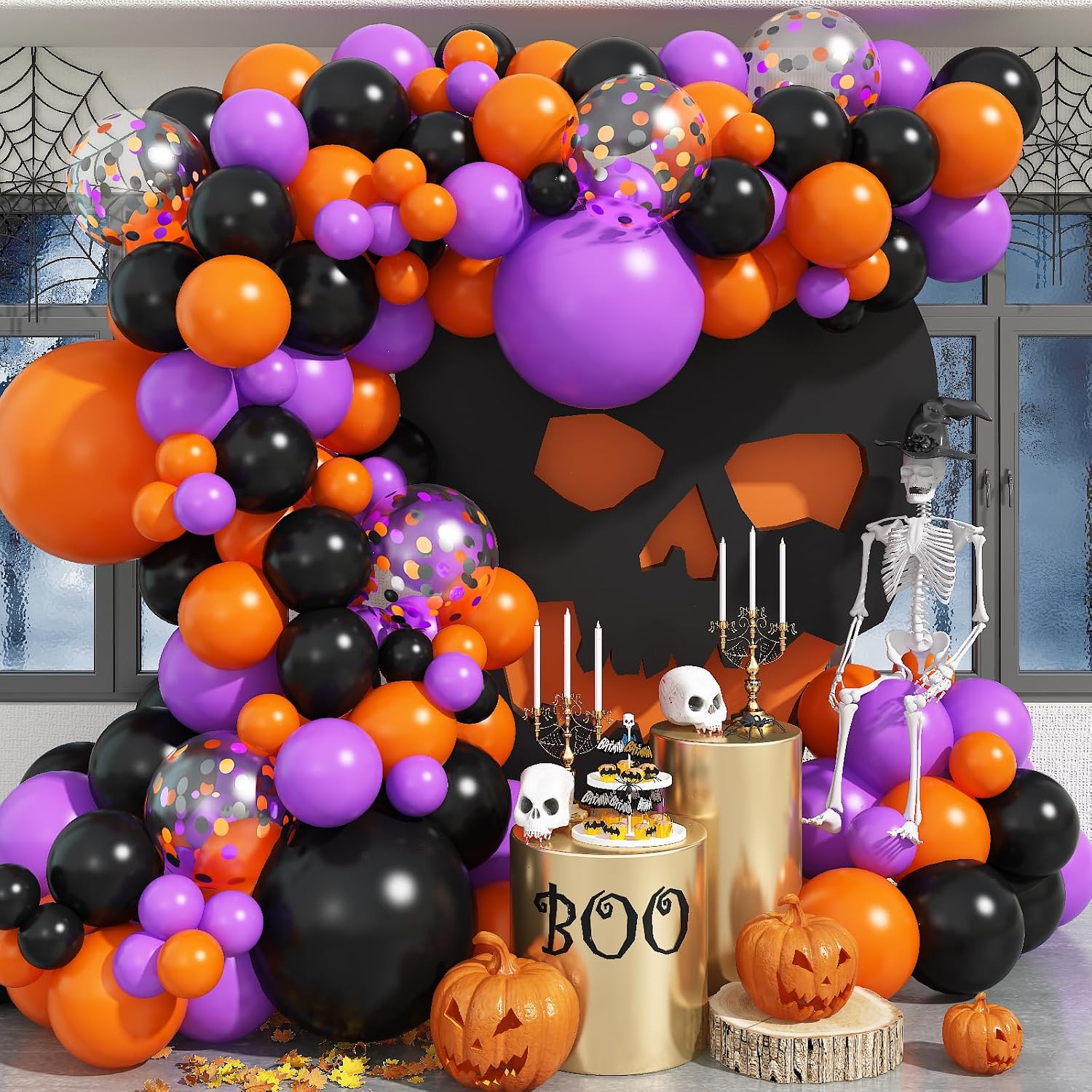 Jobkoo 할로윈 풍선 아치 가랜드 키트 블랙 퍼플  - Balloon Arch Kit 리뷰 및 가격