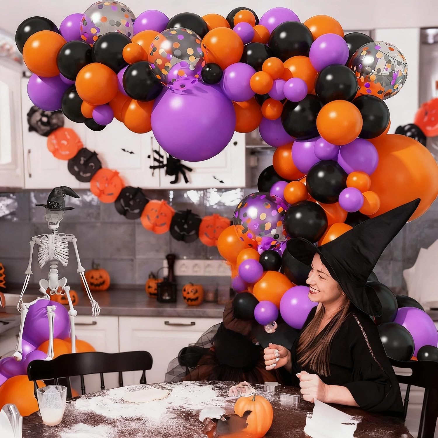 Jobkoo 할로윈 풍선 아치 가랜드 키트 블랙 퍼플  - Balloon Arch Kit 리뷰 및 가격