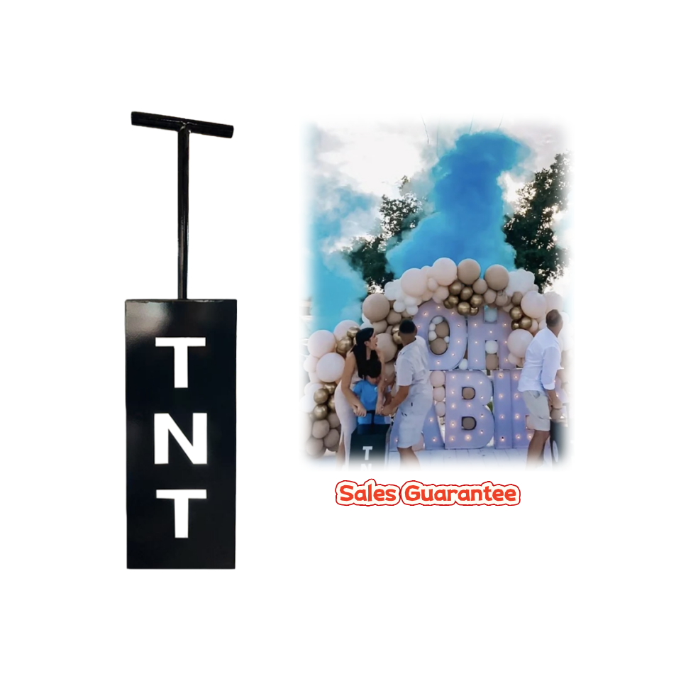TNT 컨트롤 캐논 성별 공개 세트 대형 전자식 파우더 - Confetti Cannon Tube 리뷰 및 가격