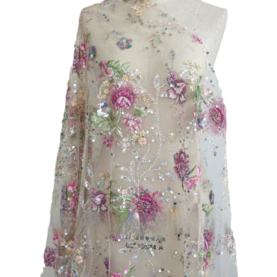 1M 120Cm 와이드 럭셔리 비즈 레이스 원단 3D  - Glitter Tablecloth 리뷰 및 가격