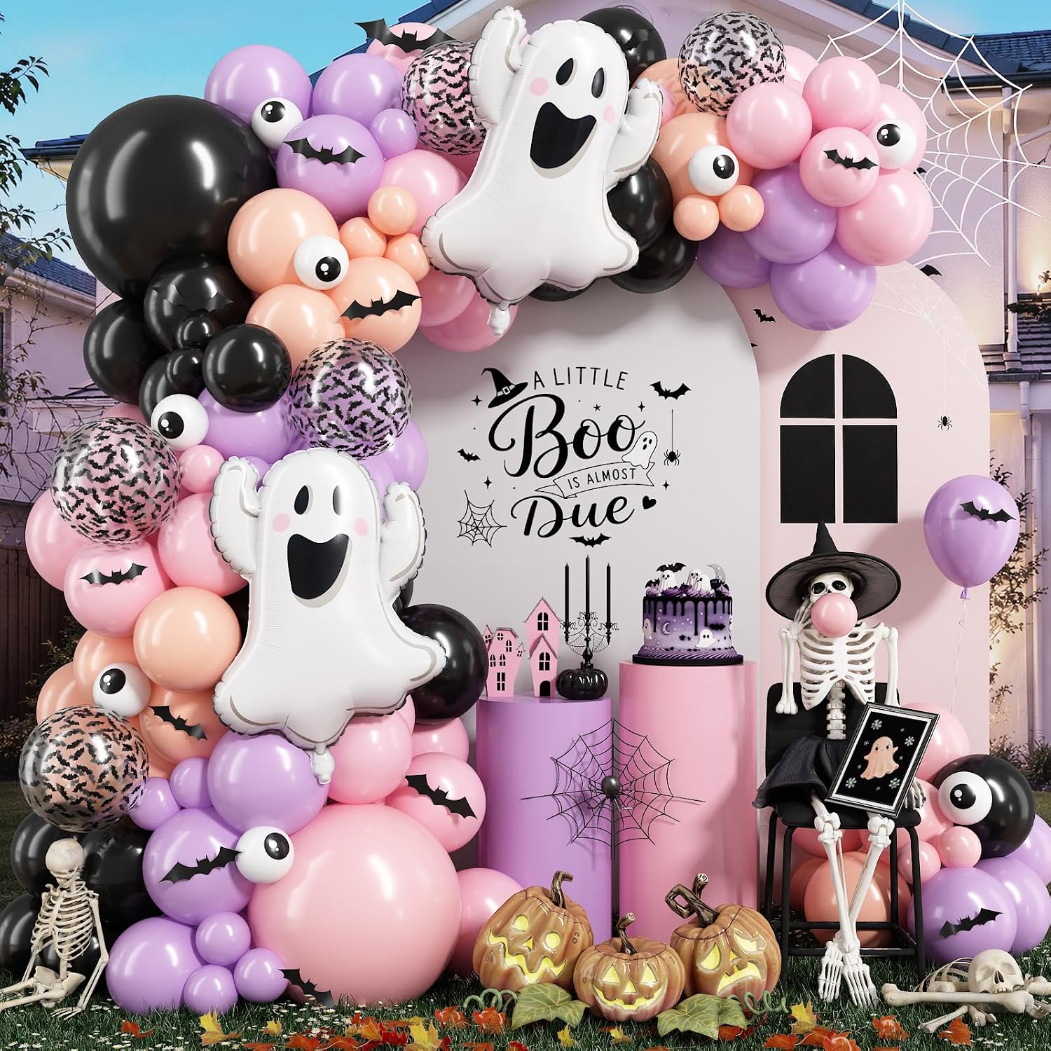 할로윈 풍선 가랜드 아치 키트 (3D 박쥐 스티커와 유 - Balloon Arch Kit 리뷰 및 가격